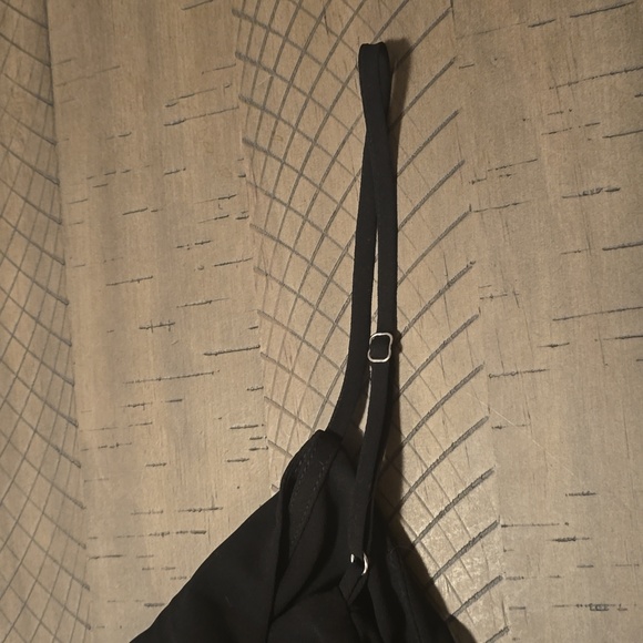 Lulus Sheer Ruffle Black Cold Shoulder Tank Top - Picture 9 of 9